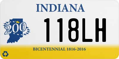 IN license plate 118LH