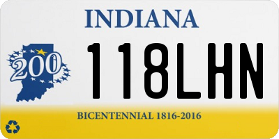 IN license plate 118LHN