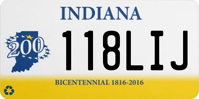 IN license plate 118LIJ