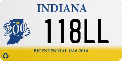 IN license plate 118LL
