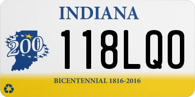 IN license plate 118LQO