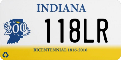 IN license plate 118LR