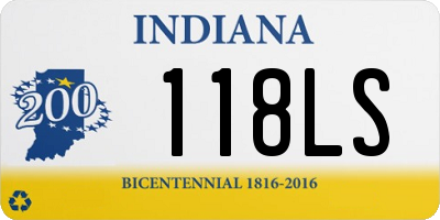 IN license plate 118LS