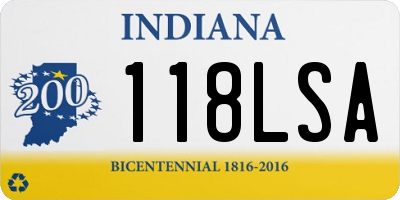 IN license plate 118LSA