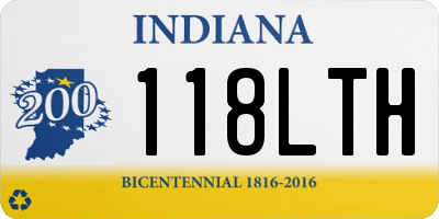 IN license plate 118LTH