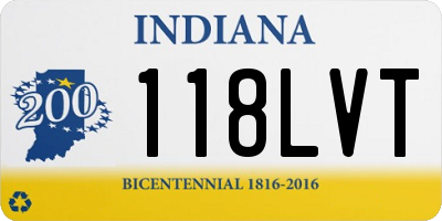 IN license plate 118LVT