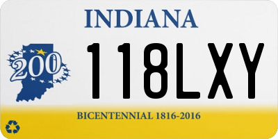 IN license plate 118LXY
