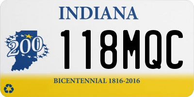 IN license plate 118MQC