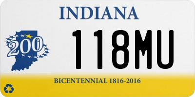 IN license plate 118MU