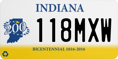 IN license plate 118MXW