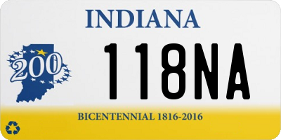 IN license plate 118NA
