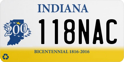 IN license plate 118NAC