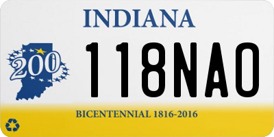 IN license plate 118NAO