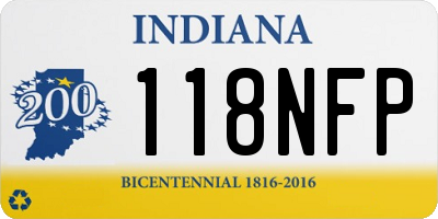 IN license plate 118NFP
