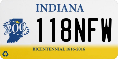 IN license plate 118NFW