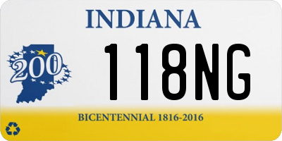 IN license plate 118NG