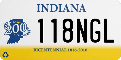 IN license plate 118NGL