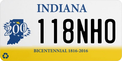 IN license plate 118NHO