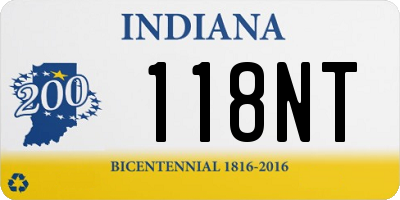 IN license plate 118NT
