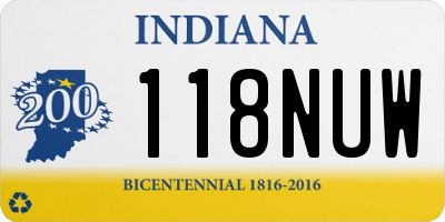 IN license plate 118NUW