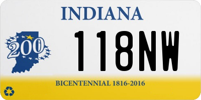 IN license plate 118NW