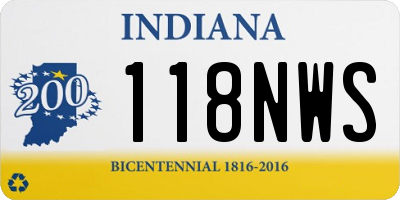 IN license plate 118NWS