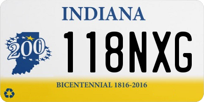IN license plate 118NXG