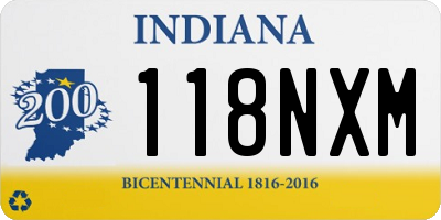 IN license plate 118NXM