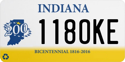 IN license plate 118OKE