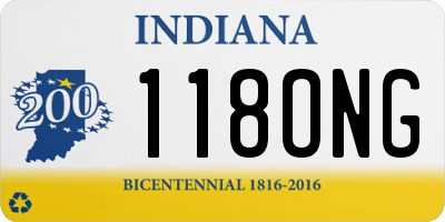 IN license plate 118ONG