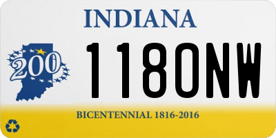 IN license plate 118ONW