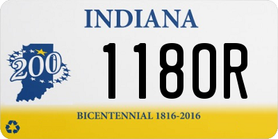 IN license plate 118OR