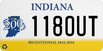 IN license plate 118OUT
