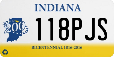 IN license plate 118PJS