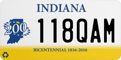 IN license plate 118QAM