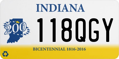 IN license plate 118QGY