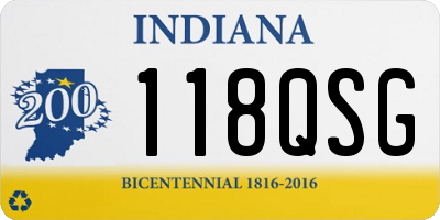 IN license plate 118QSG