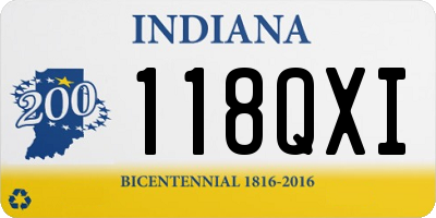 IN license plate 118QXI