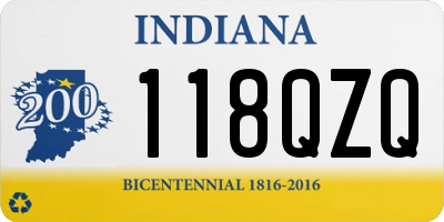 IN license plate 118QZQ