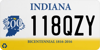IN license plate 118QZY