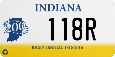 IN license plate 118R