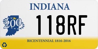 IN license plate 118RF