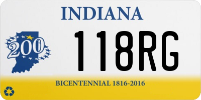 IN license plate 118RG