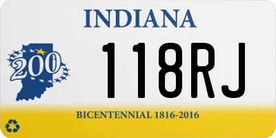 IN license plate 118RJ