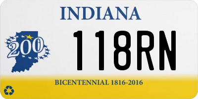 IN license plate 118RN