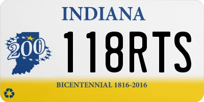 IN license plate 118RTS