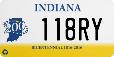 IN license plate 118RY
