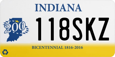 IN license plate 118SKZ