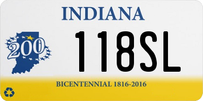 IN license plate 118SL