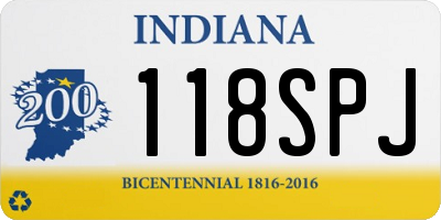 IN license plate 118SPJ